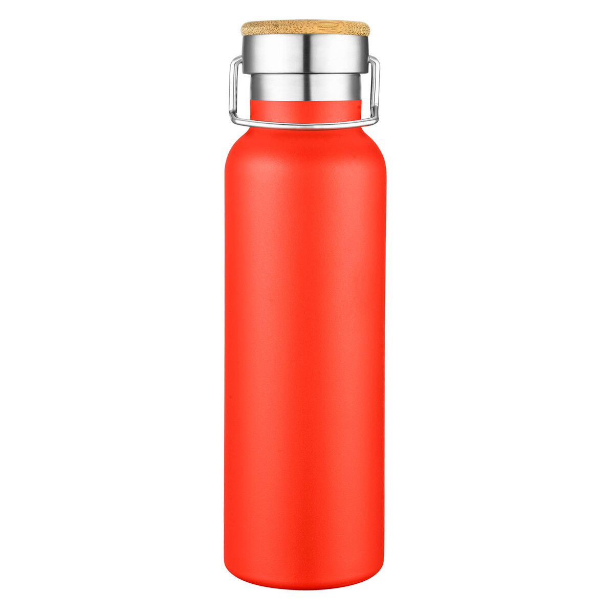 20 oz. Double Wall Stainless Steel Vacuum Water Bottle w/Bamboo Lid, custom water bottle with logo imprint 12