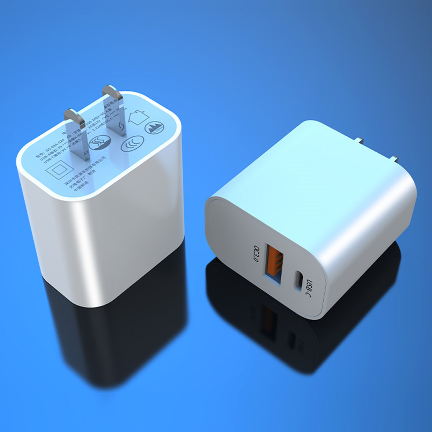 Pd20w fast charge head with C port data cable 3