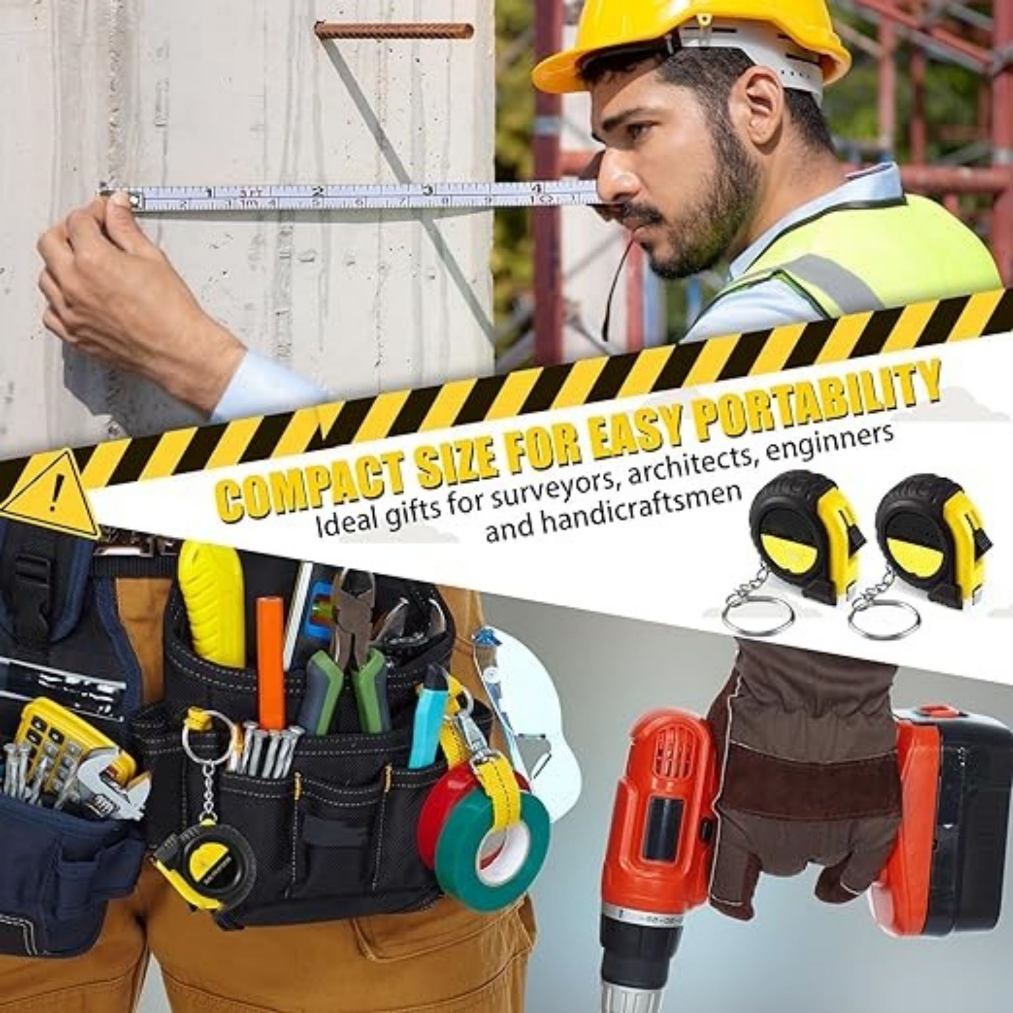 3 Ft Small Tape Measure Keychain 2