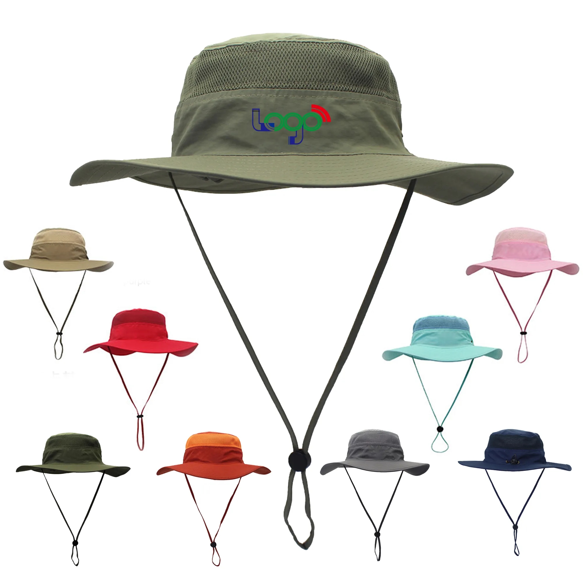 Wide Brim UV Protection Sun Bucket Hat MOQ10pcs 1