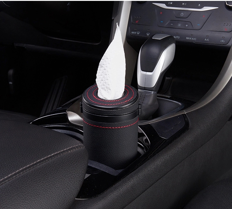 Custom Gift Car Tissue Box - Cylinder Leather Napkin Holder 5