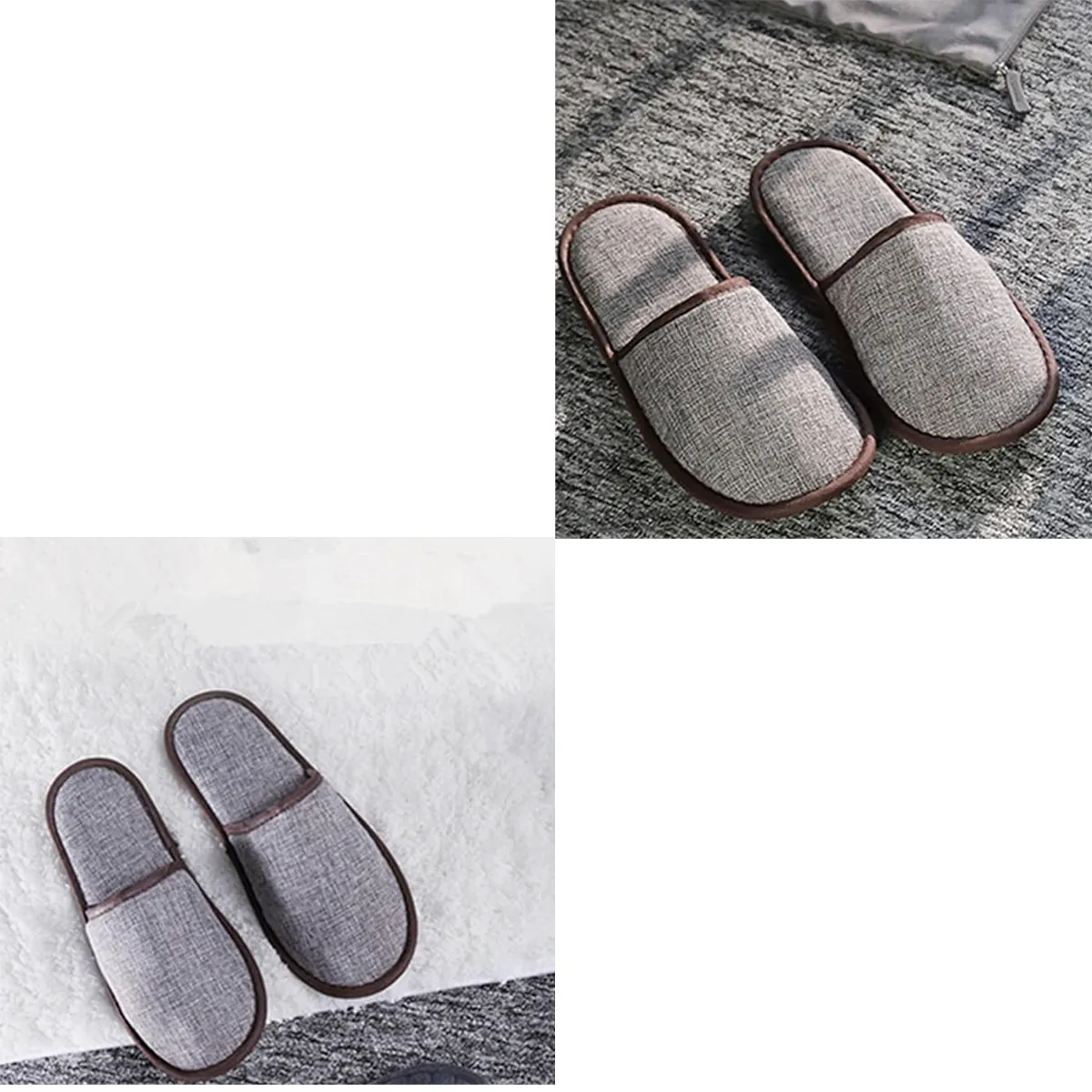 Portable Washable Cotton Hotel And Home Slippers 3