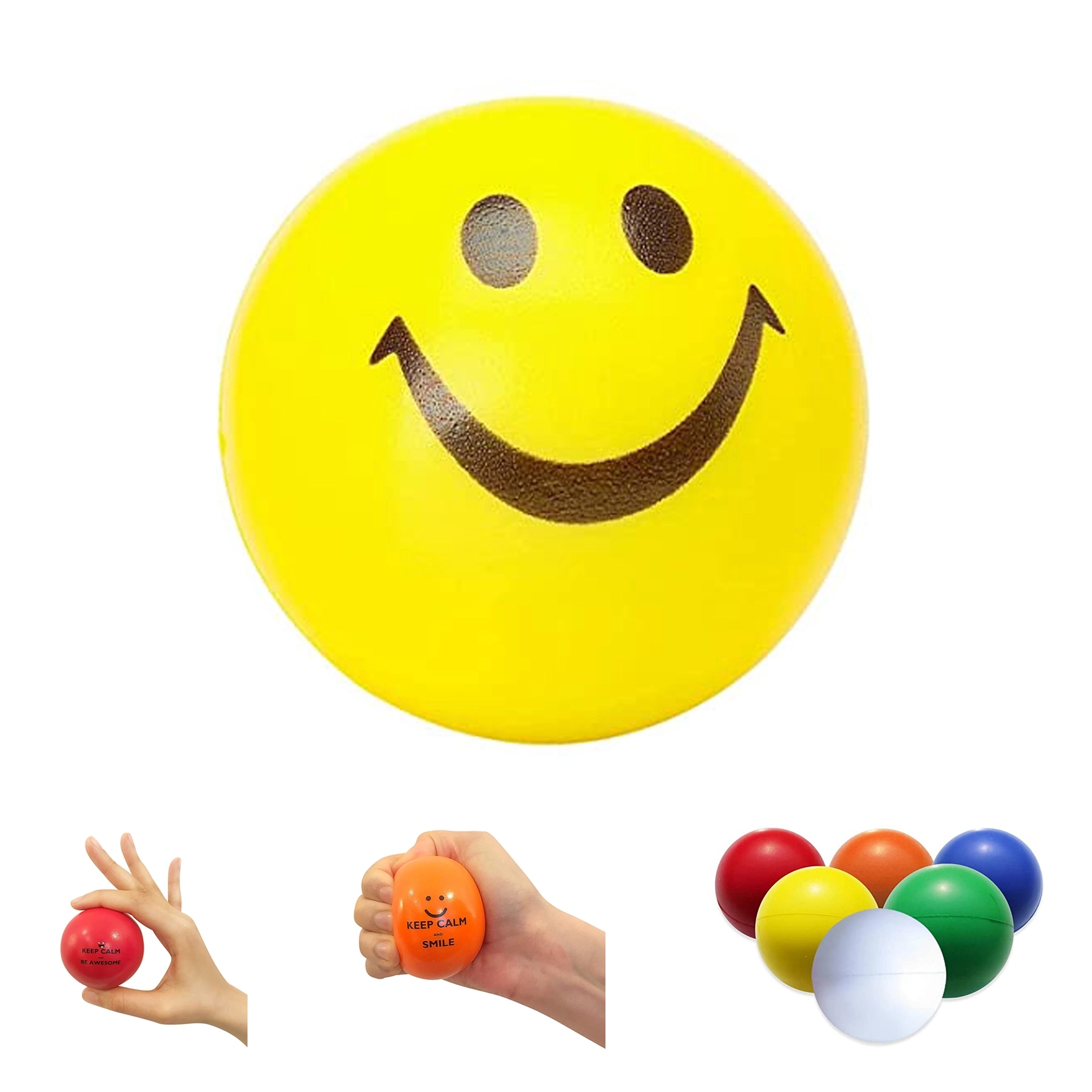 2.5" Dia PU Round Stress Ball 3