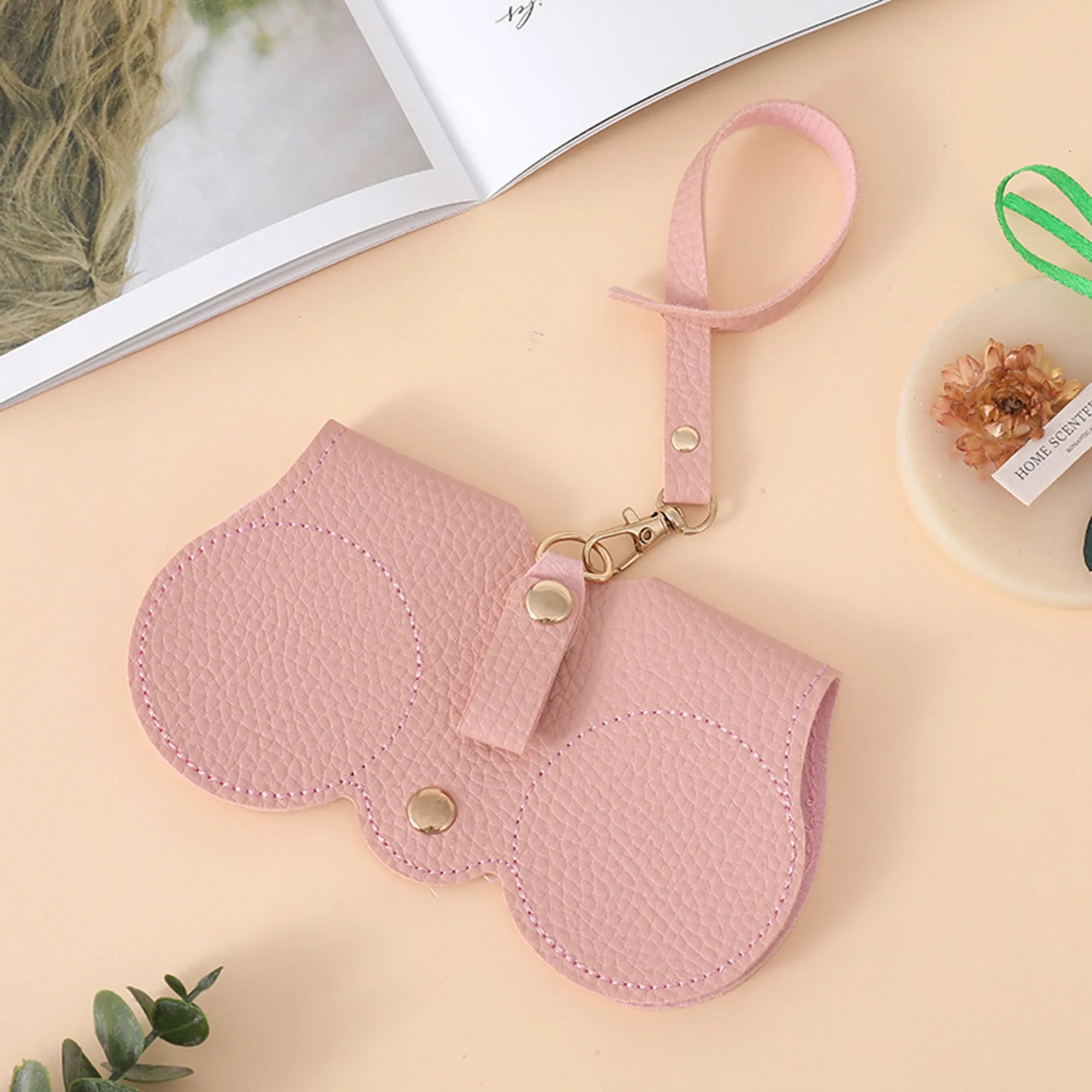 Custom Logo Portable Eyewear Sunglasses Leather Pouch 2