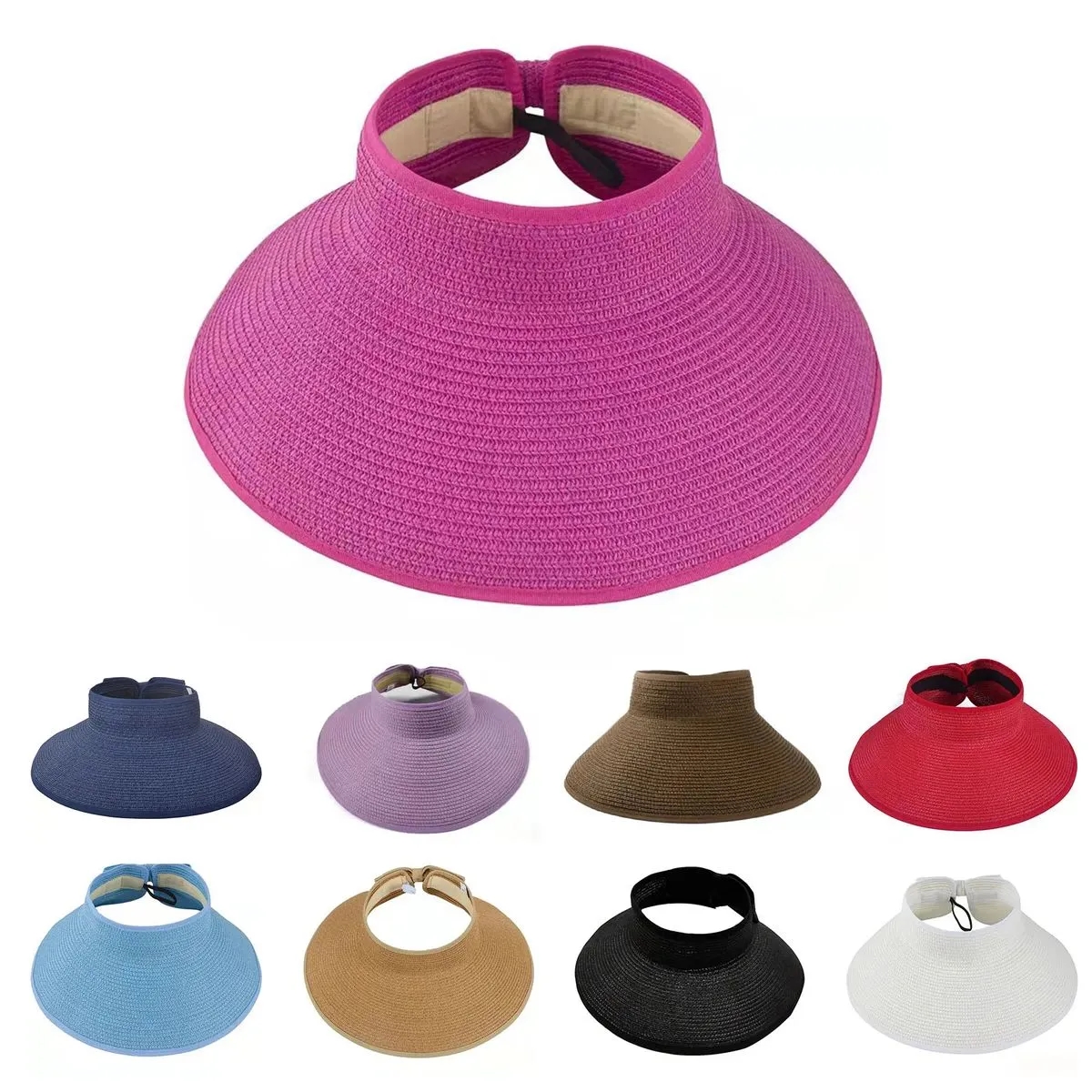 Roll-up Straw Sun Visor 7