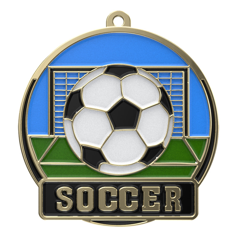 Soccer High Tech Medallion (2")