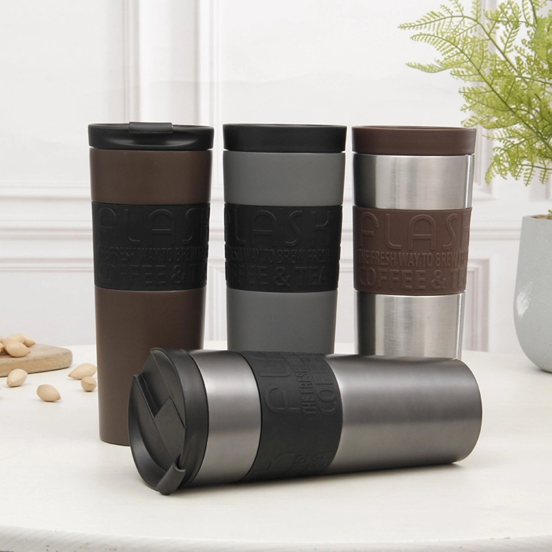20 oz Stainless Steel Travel Coffee Mug With Silicone Sleeve 9