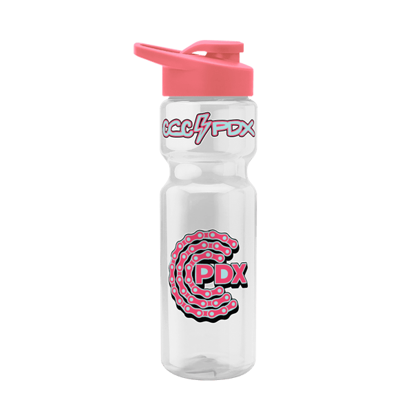 Blazer 28oz Transparent Bike Bottle w/Drink-thru Lid 2517