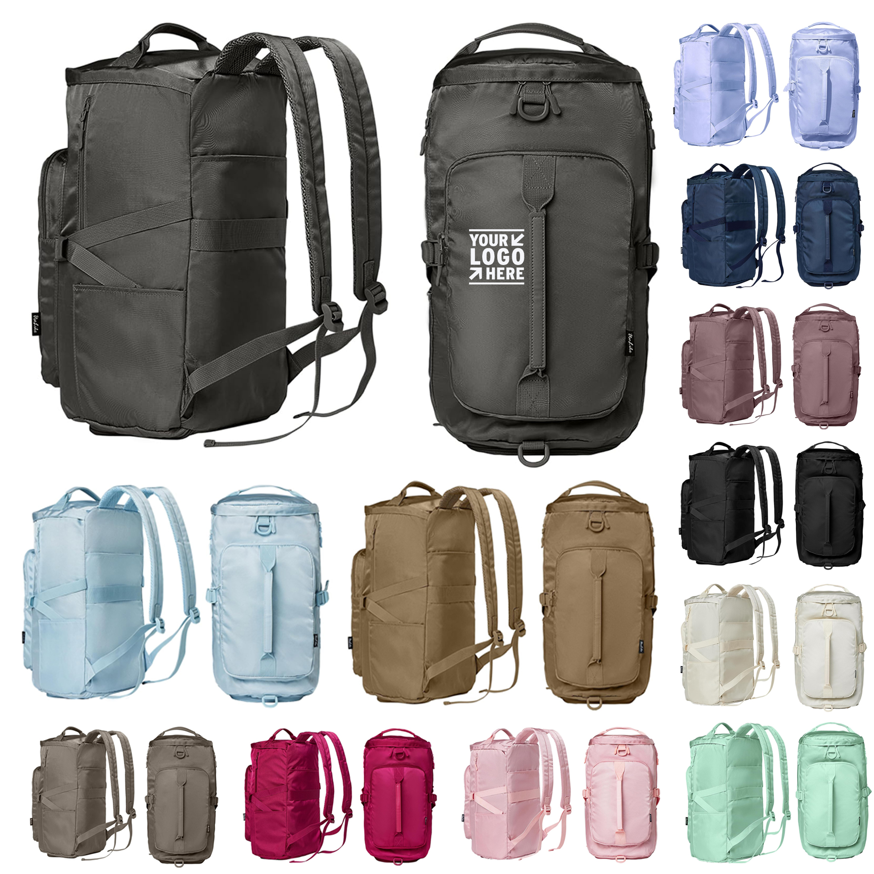 Women Workout Gym Backpack Compartment Sport Duffel Gym Bag With Shoe 2