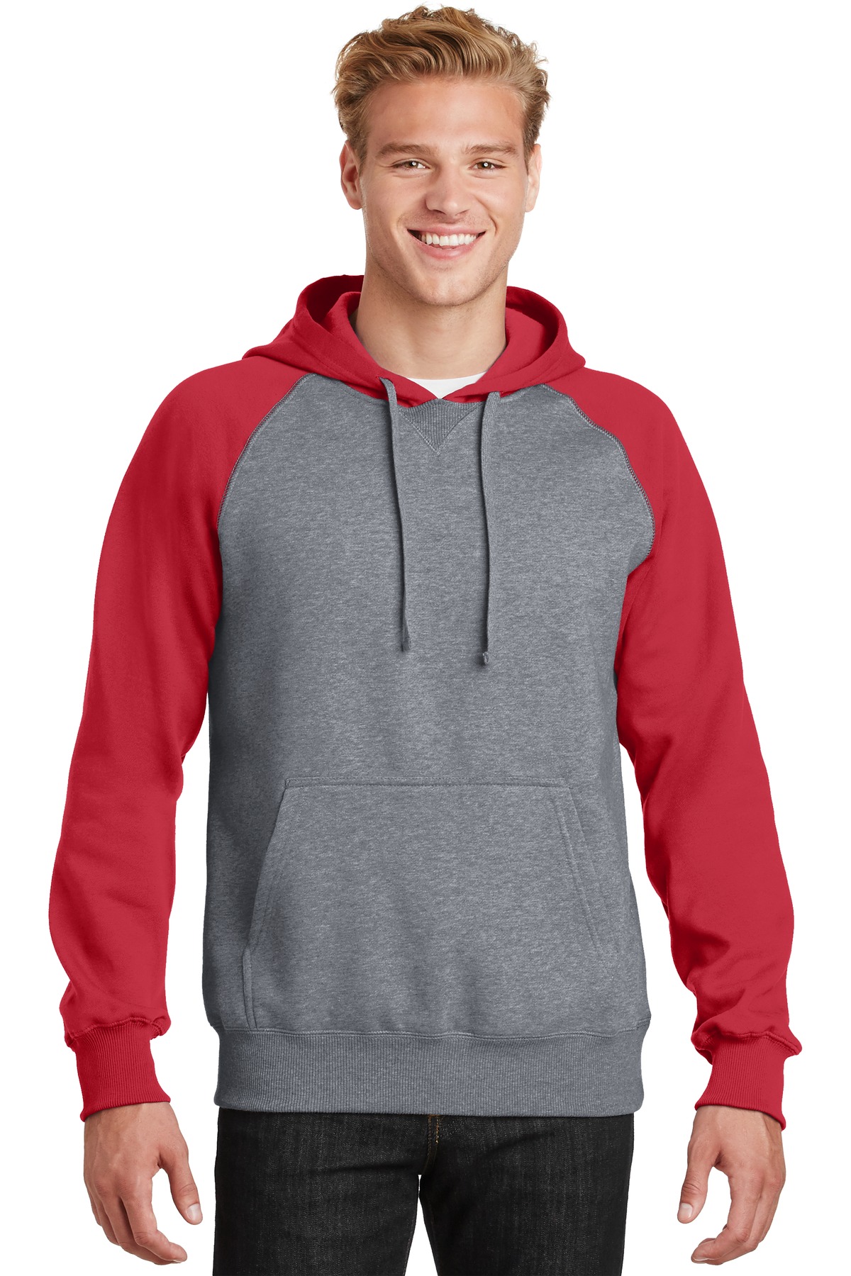 Sport-Tek Raglan Colorblock Pullover Hooded Sweatshirt. ST267 9