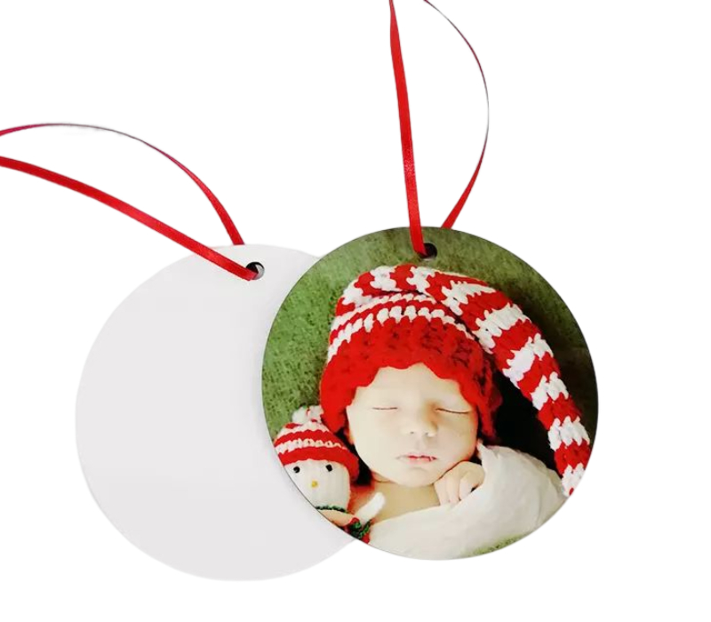Round MDF Christmas Ornament 2