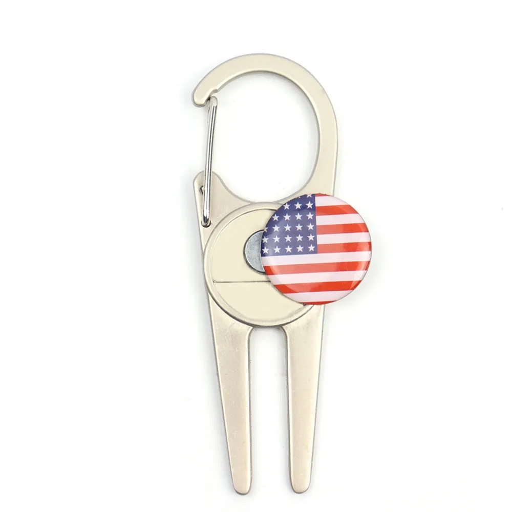 Metal Clip Divot Tool with Ball Marker 6