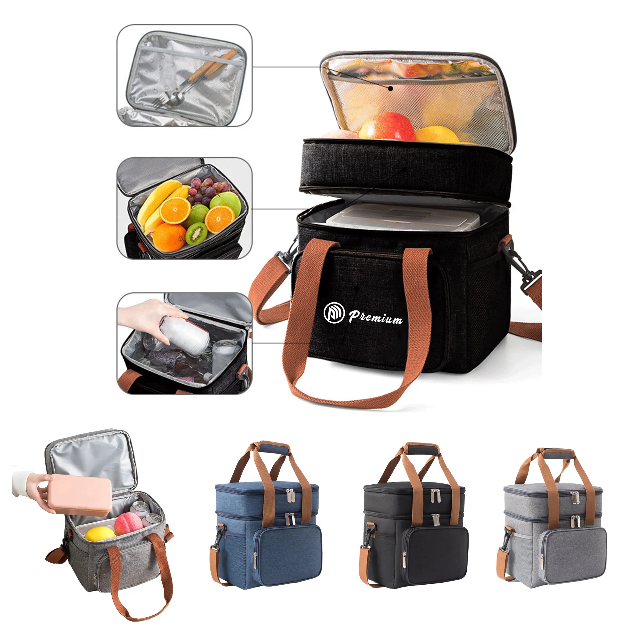 Double Layer Insulation Lunch Bag 2