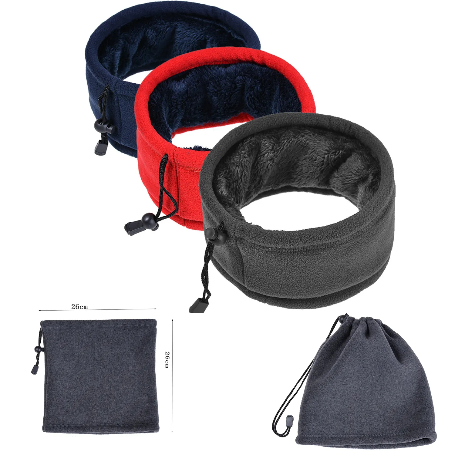 Winter Fleece Neck Gaiter Ski Tube Scarf for Men & Women 2