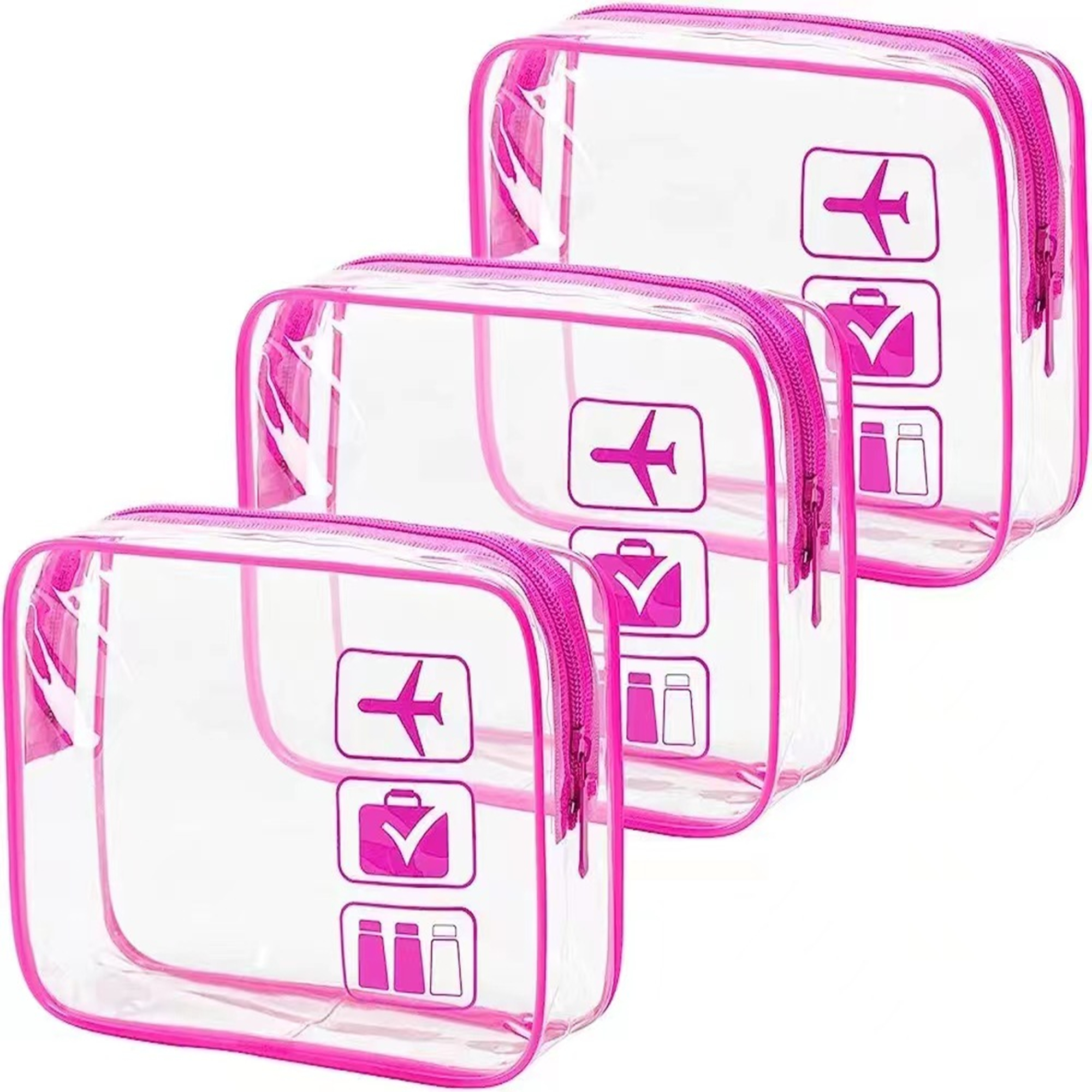 Clear Travel Toiletry Bag Wih Zippers 6