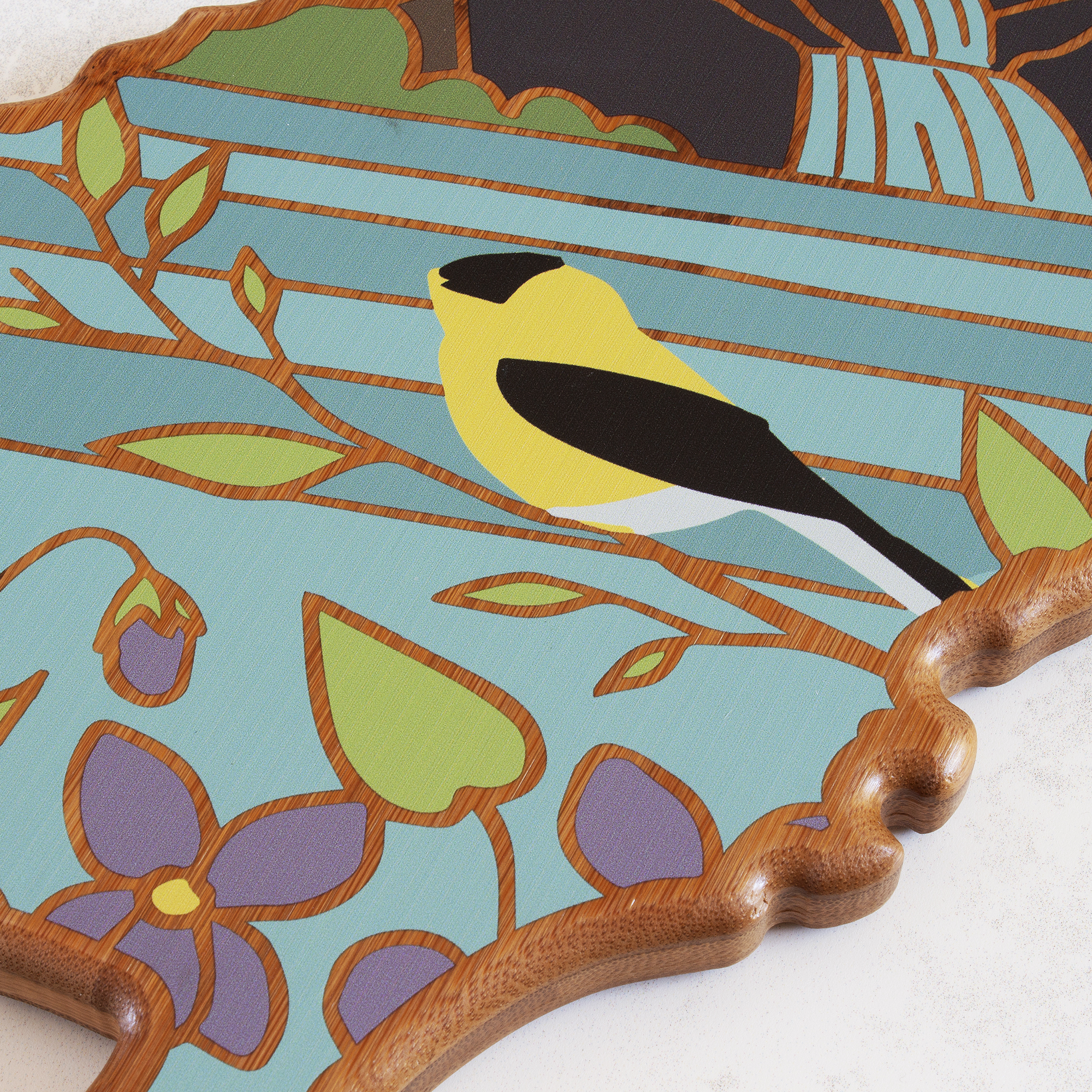 New Jersey State Shaped Serving and Cutting Board with Artwork by Summer Stokes 2