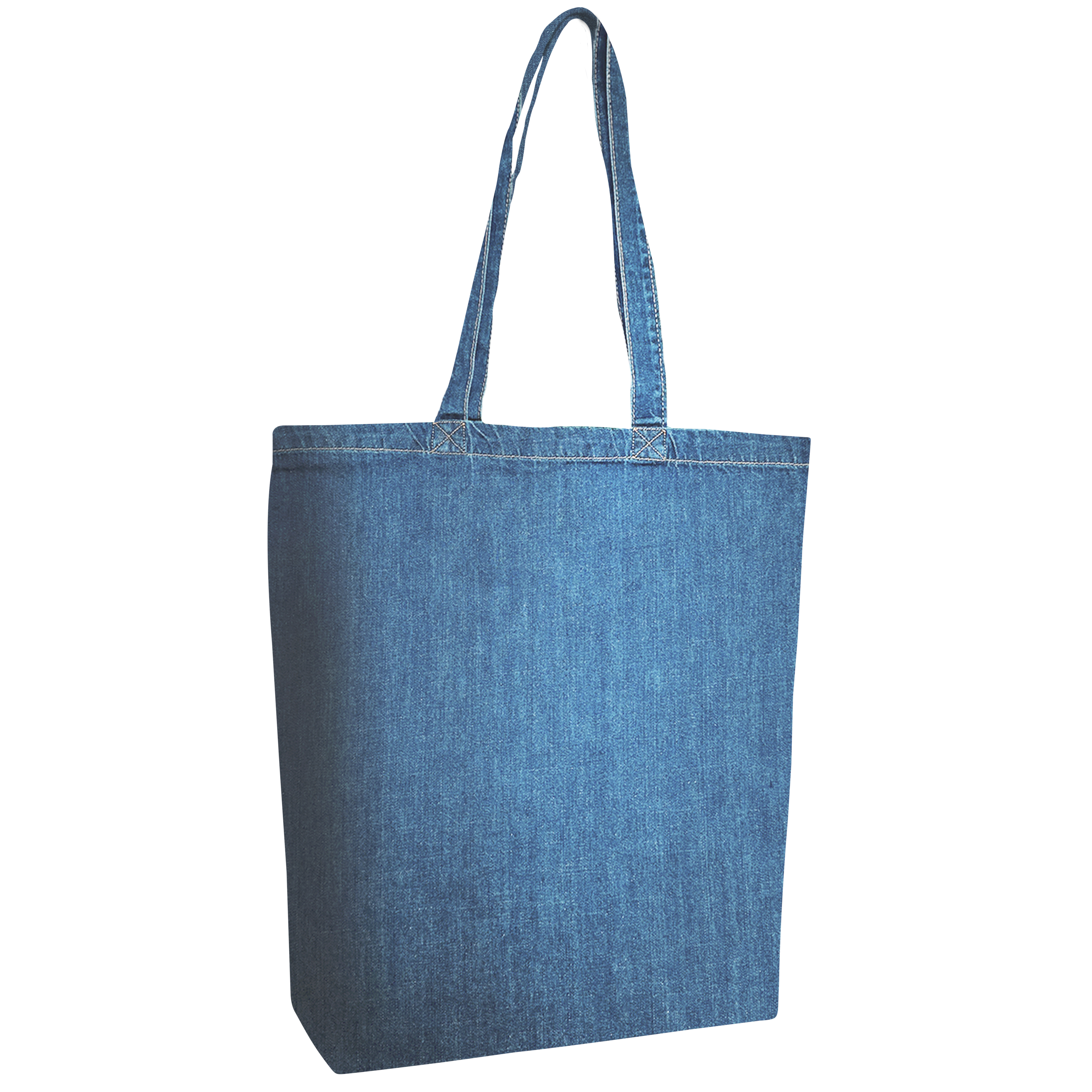 Cotton Denim Gusseted Tote Bag, custom tote bag with logo imprint 2