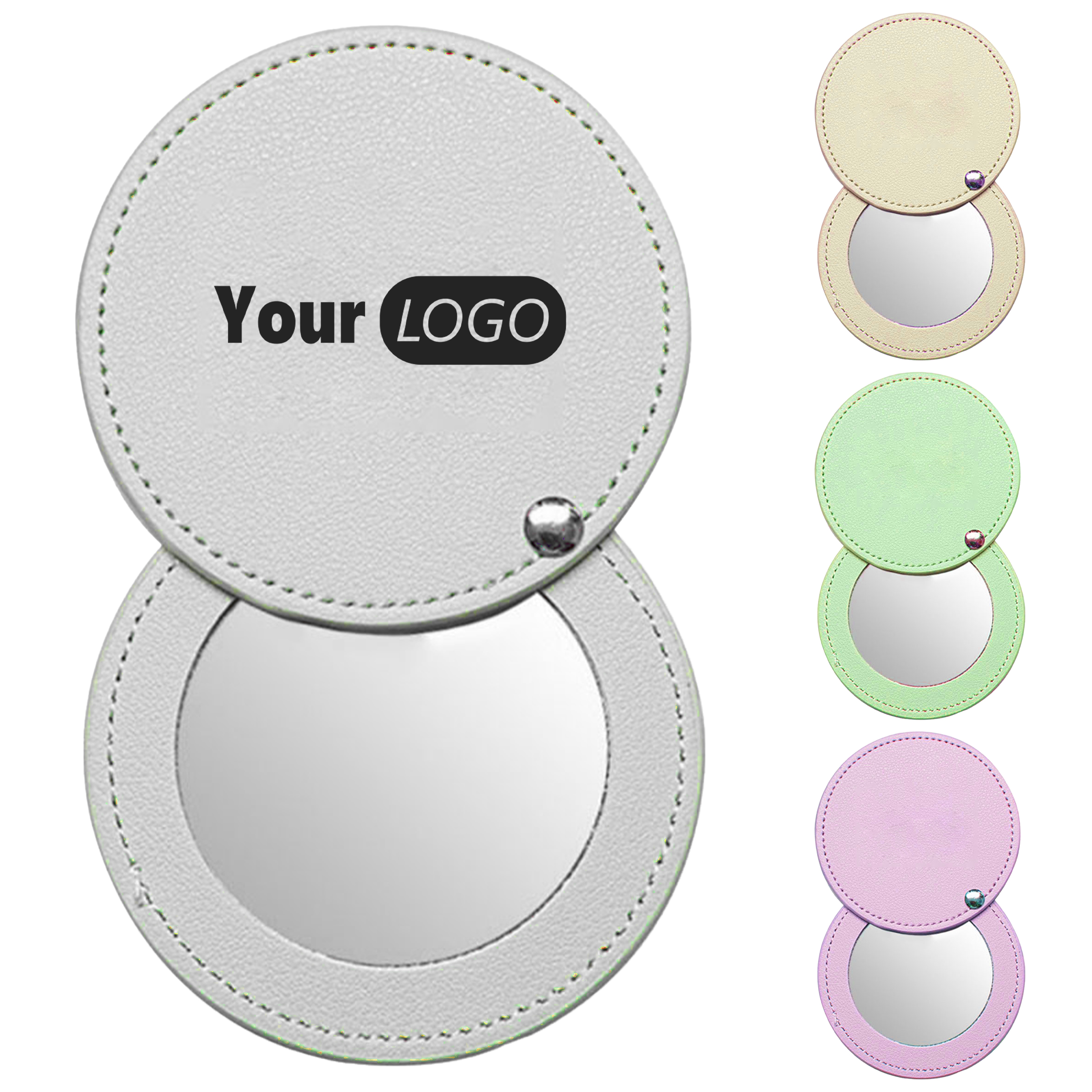 Pu Compact Leather Mirror 2