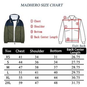 Autumn Patchwork Hooded Water Resistant Windbreaker Jackets For Men 4