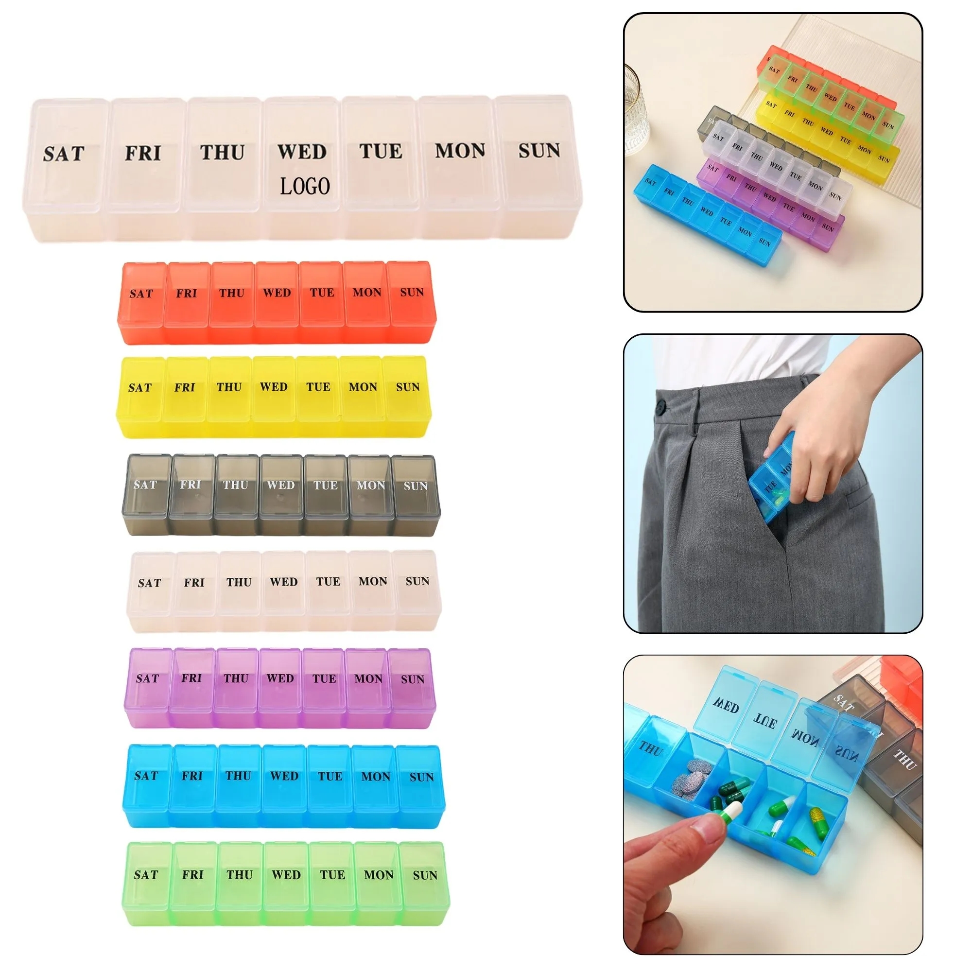 Weekly Pill Organizer Storage Box 1