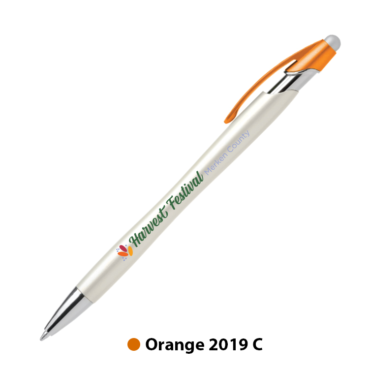 Nimbus Pearl Plastic Pen with Stylus (Full Color Imprint) 5