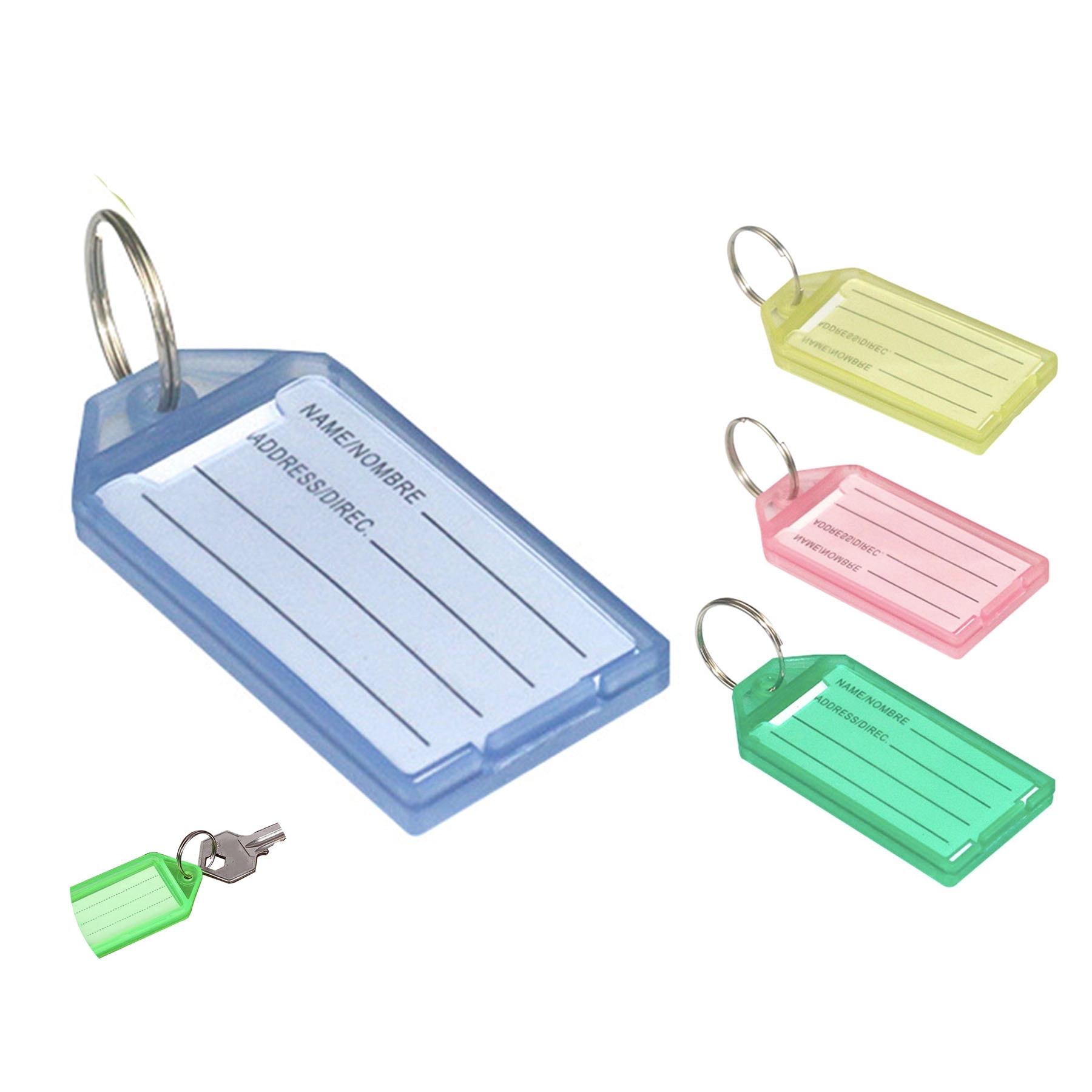Transparent Luggage Tag with Key Ring 3