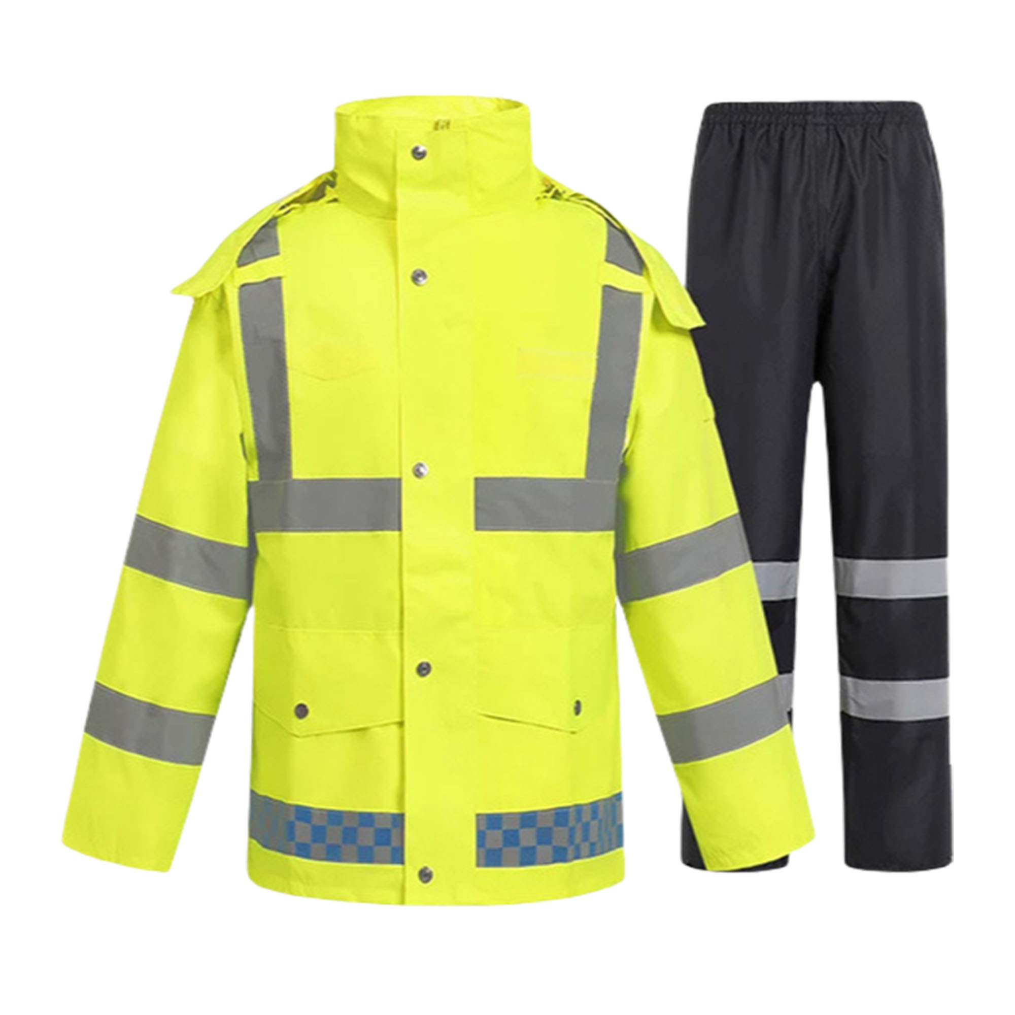 High Visibility Safety Raincoat Suit 1