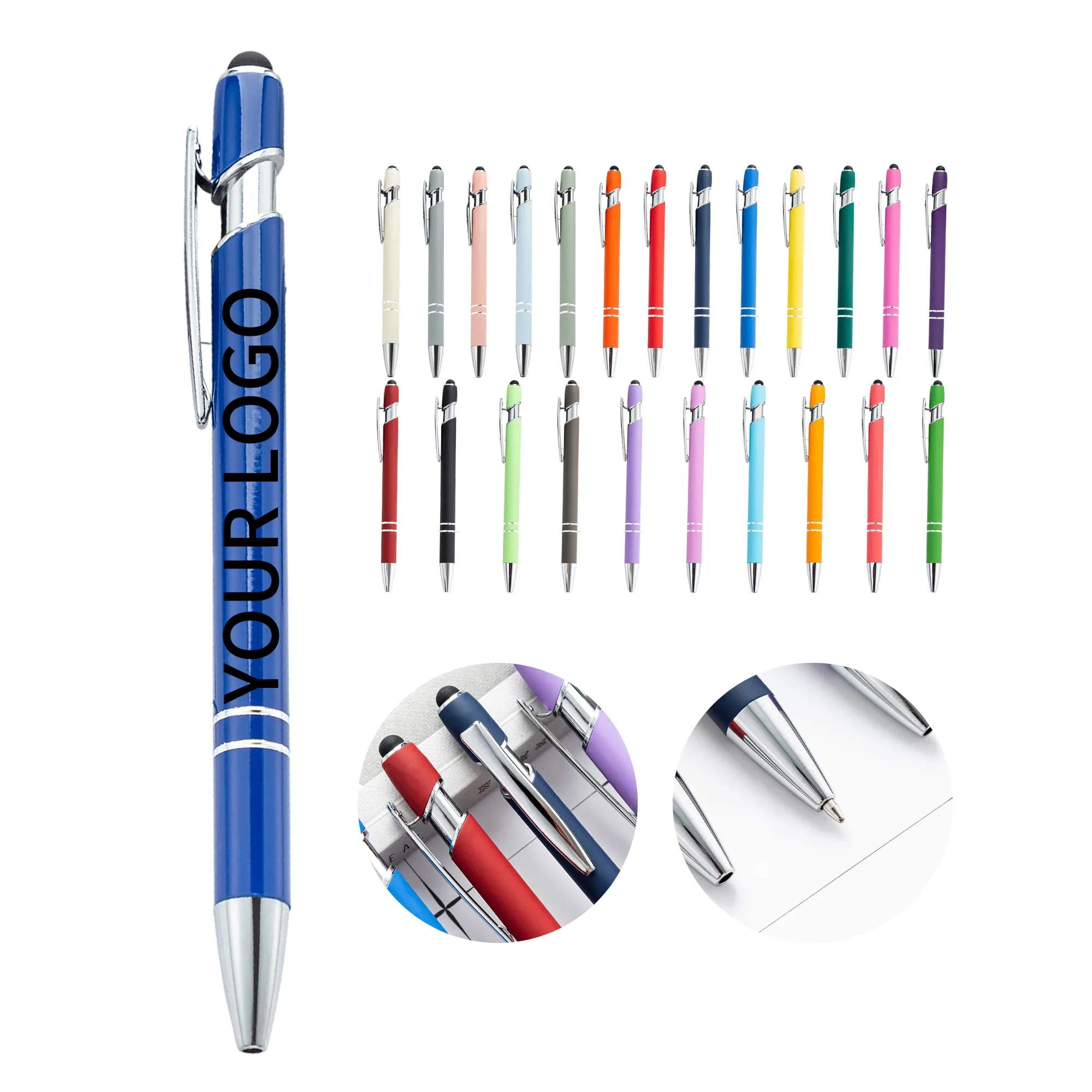 Reusable 2-in-1 Stylus Pen Durable for Touchscreens or Notes 14
