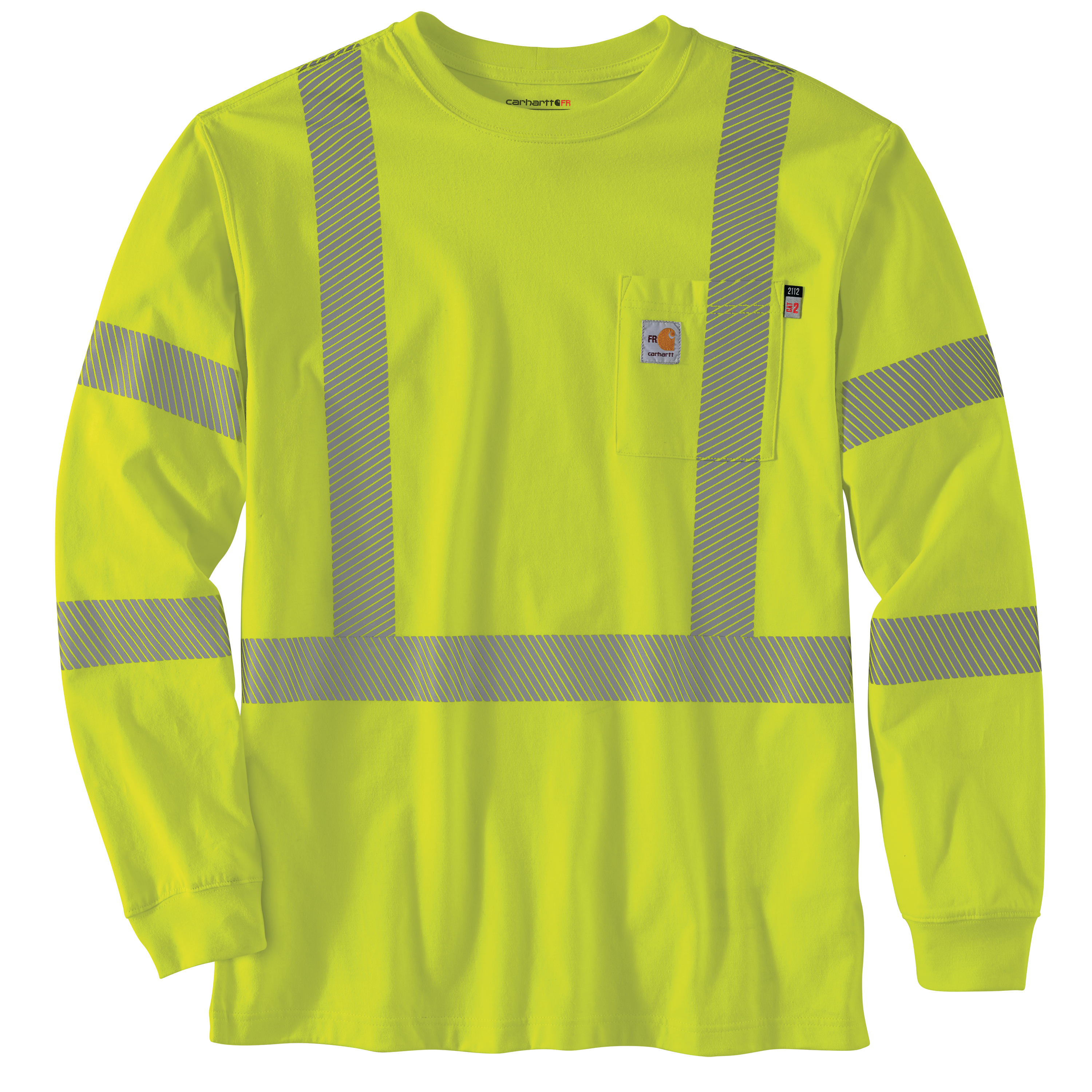 Carhartt 105784 Flame Resistant High-Visibility Force Loose Fit Midweight Long-Sleeve Class 3 Pocke 1