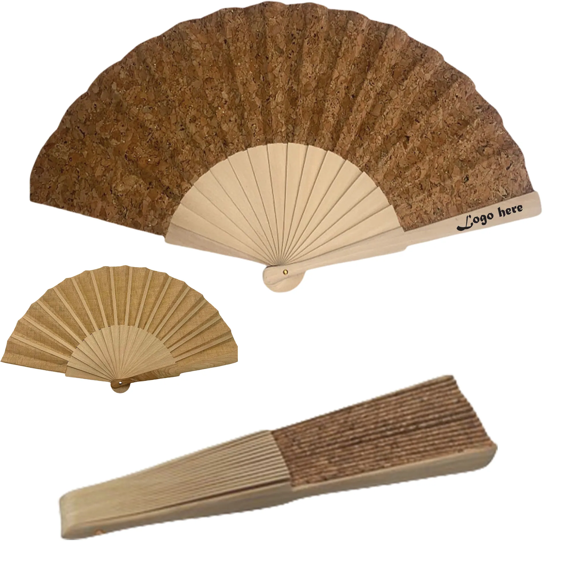 Handheld Folding Wooden Fan Can Be Customized 1