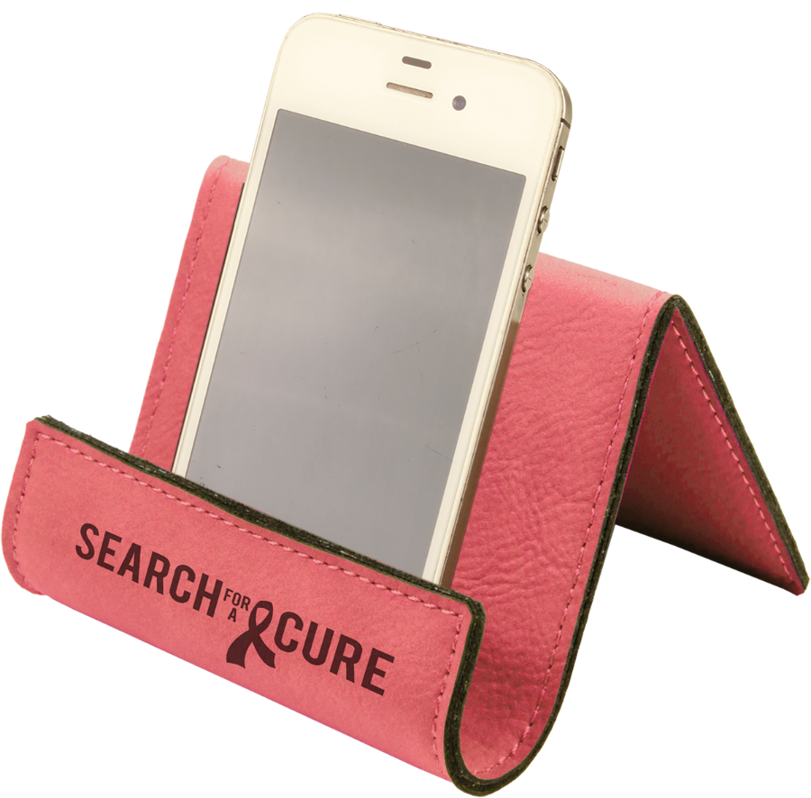 3 1/2" x 2 1/2" Pink Leatherette Holder Easel 2
