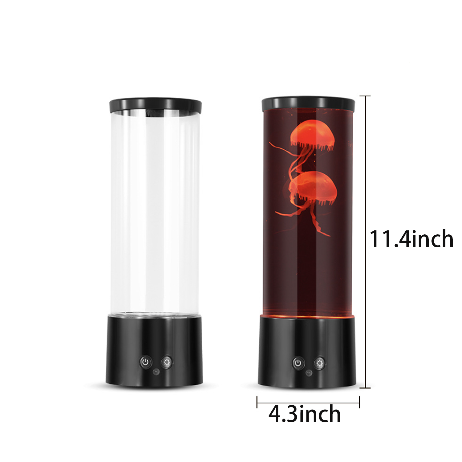 Lava discoloration lamp with floating lemons 2