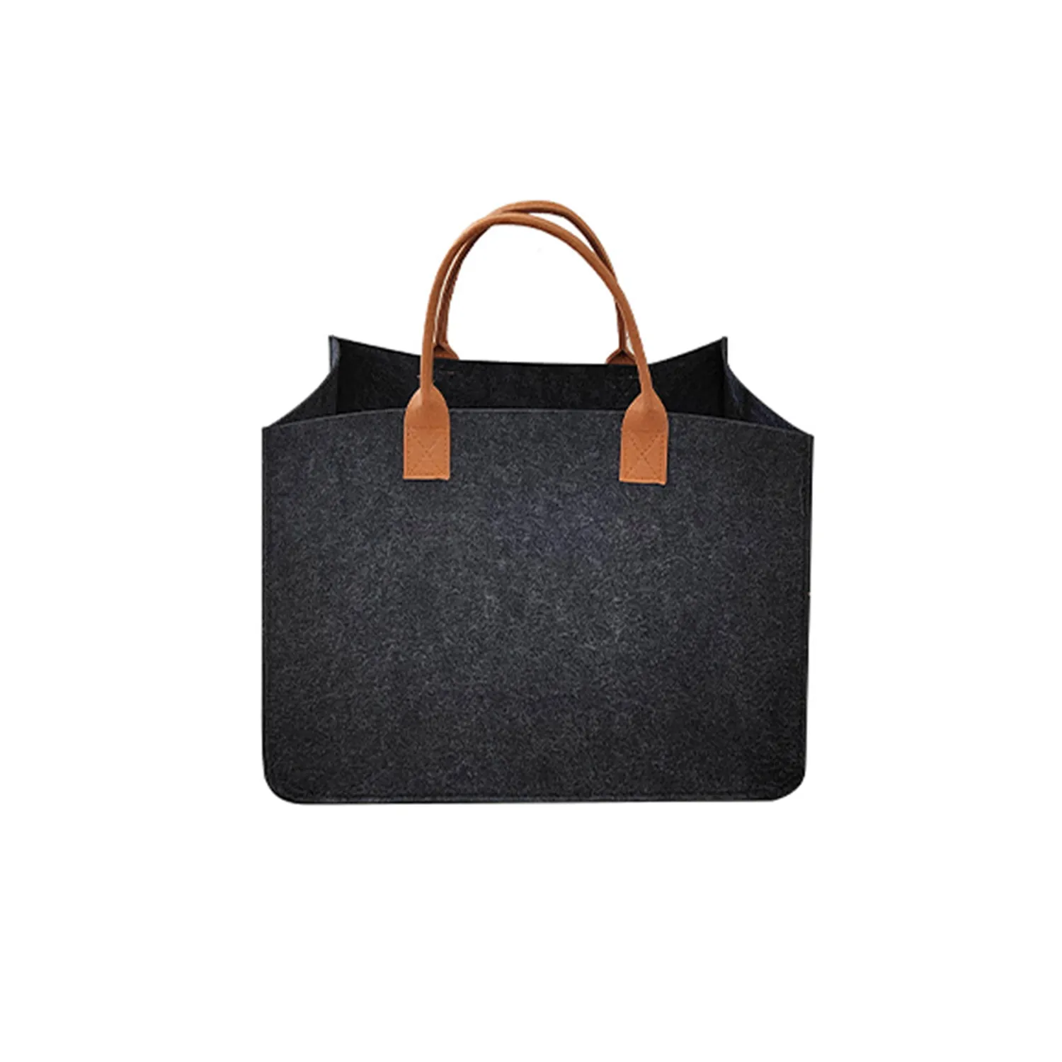 Foldable Felt Tote Bag with Long Handles, custom tote bag with logo imprint 2
