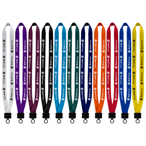3/4" Smooth Nylon Lanyard with Plastic Clamshell & O-Ring 18