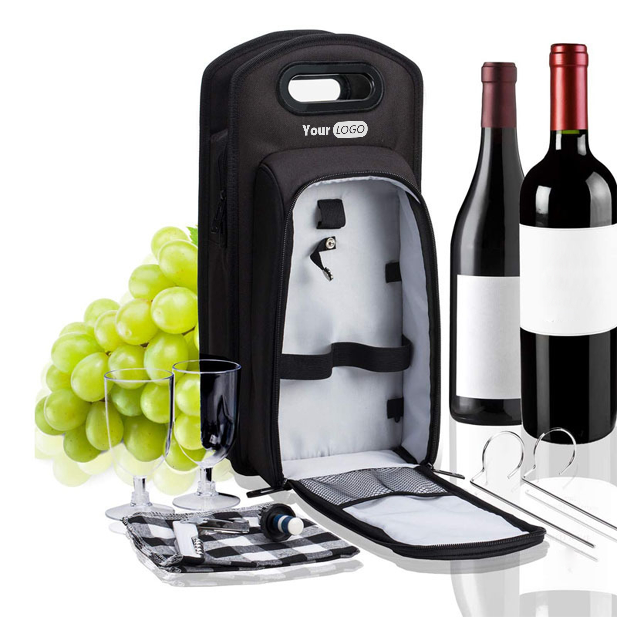 Polyester Custom Wine Insulator Bag 4