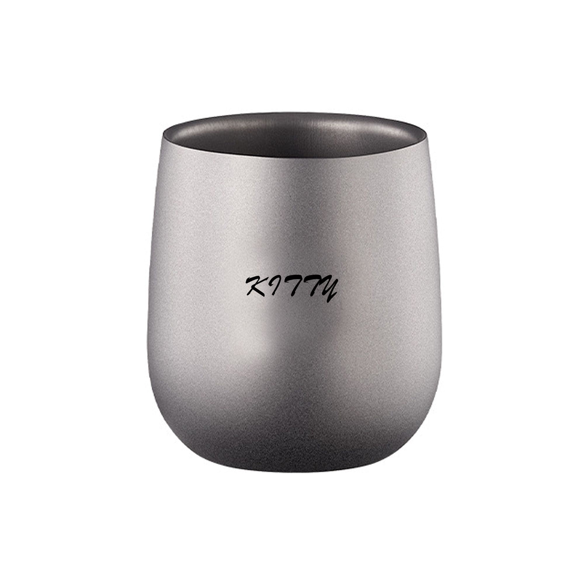 Pure Titanium Double-Layer Anti-Scald Goose Egg-Shaped Cup 4