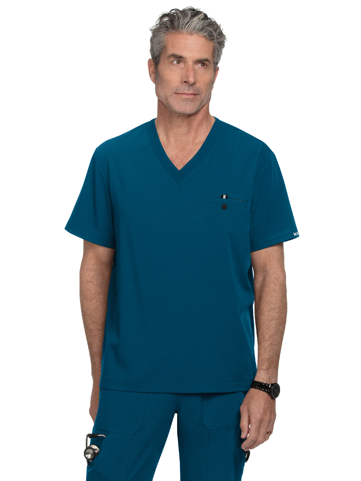 koi - Next Gen - Men's One-Pocket V-Neck Tuck-In On Call Top 8