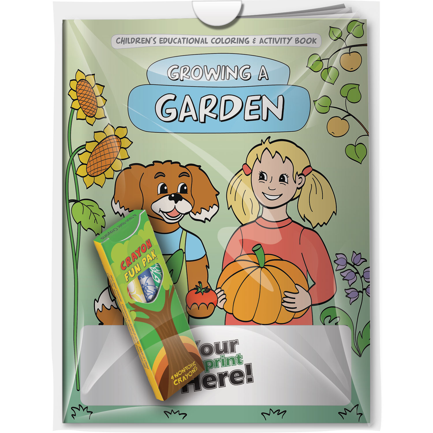 Combo Pack - CB1021 Coloring Book & 4-Pack of Crayons in a Poly Bag 3