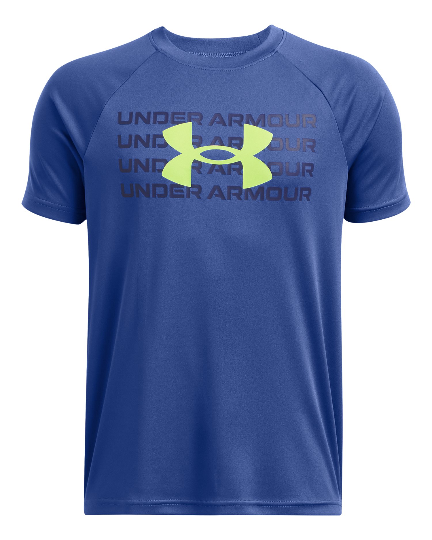 UA Tech Wordmark Logo Boys' Short Sleeve 6