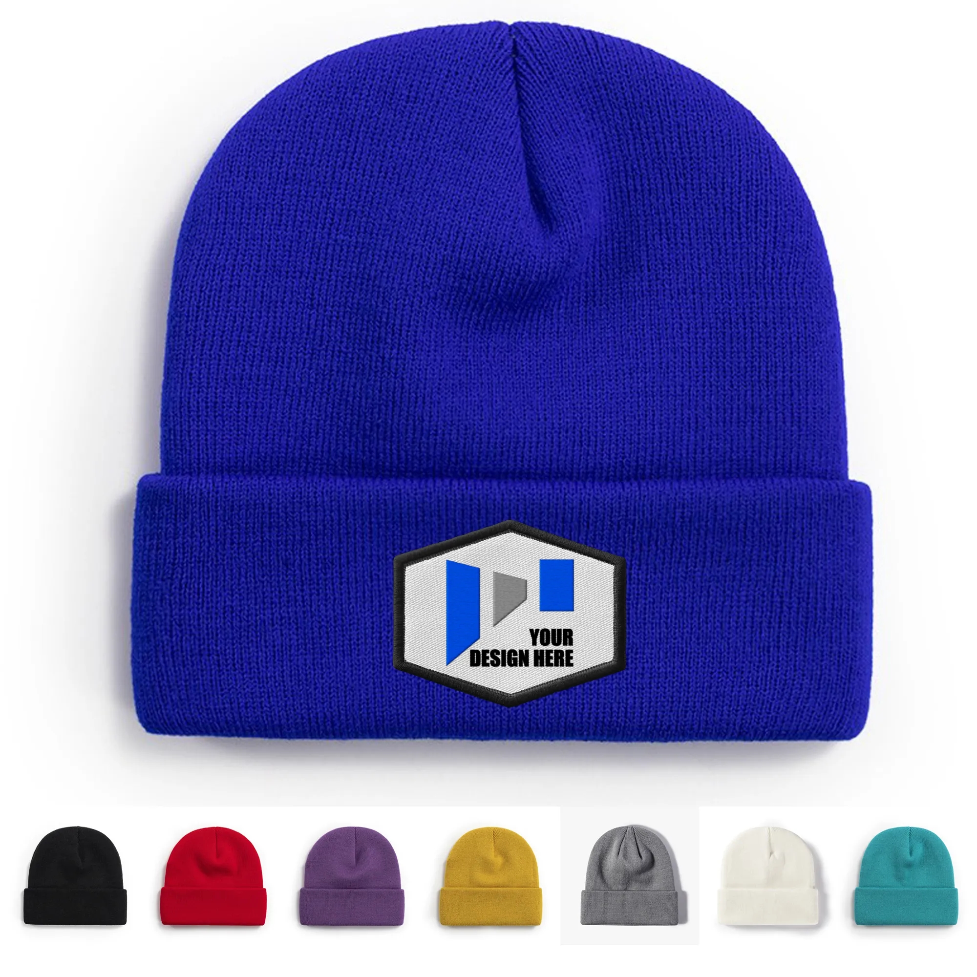 Embroidered Knitted Beanie 2