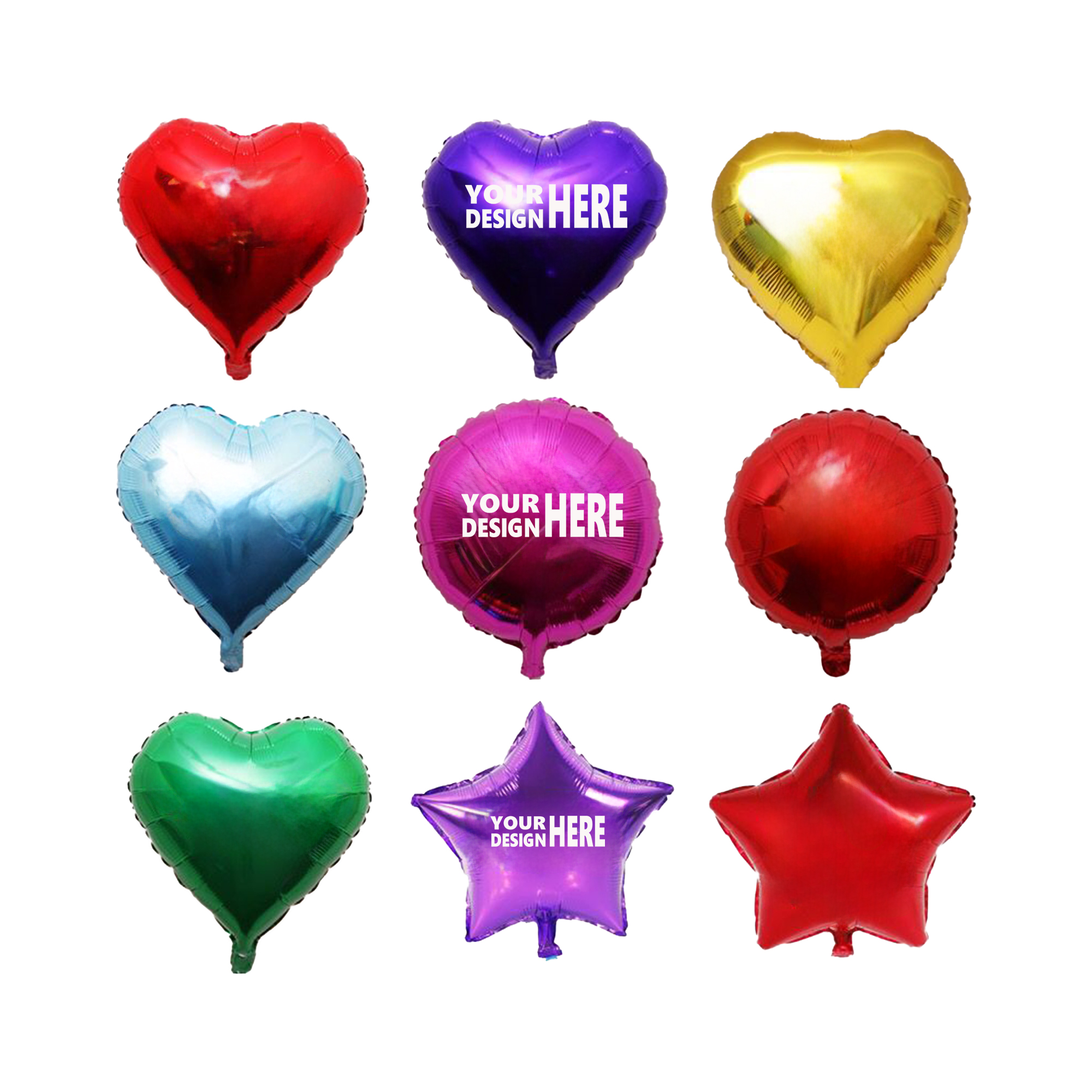Aluminum Foil Vibrant Heart-Shaped Foil Balloons For Celebrations 3