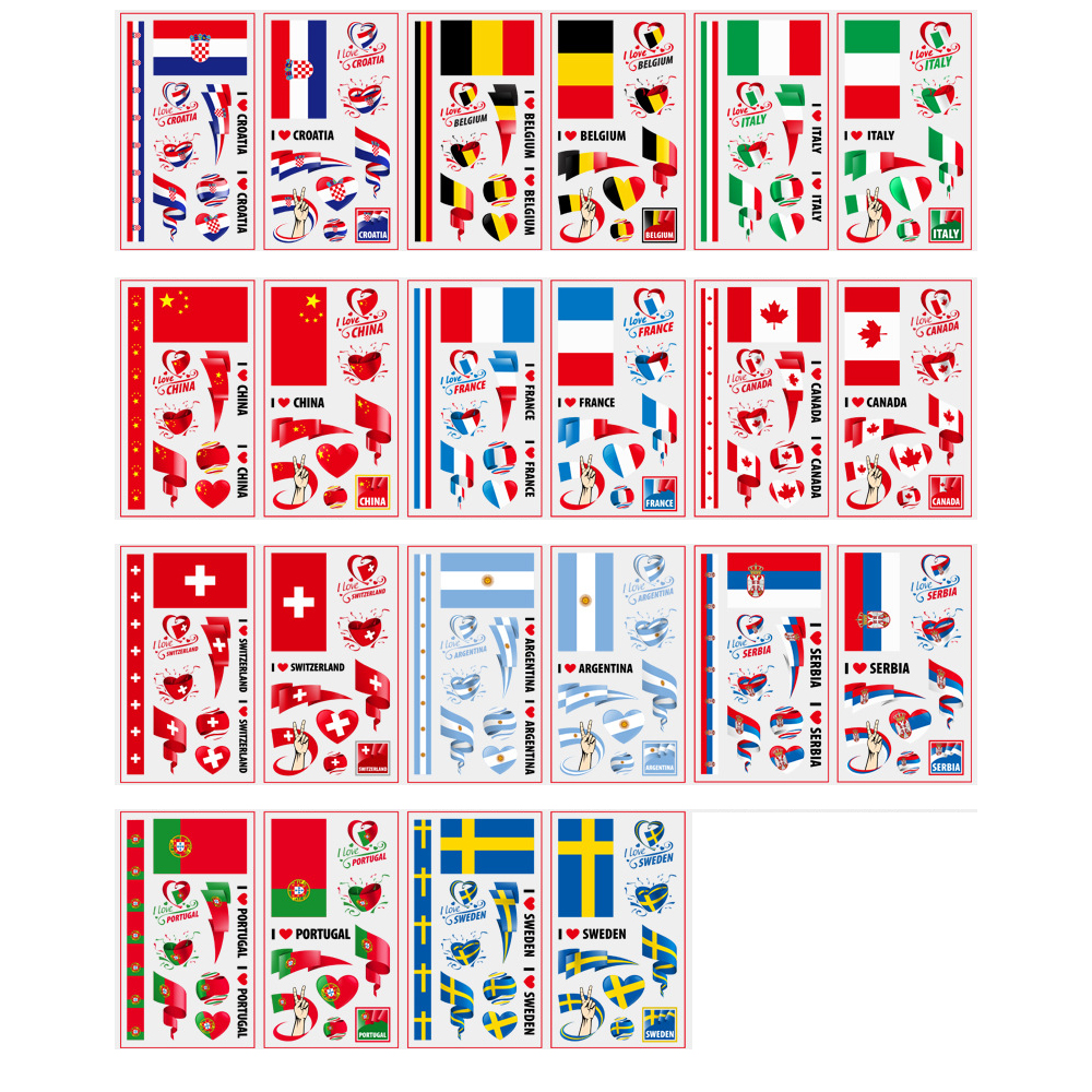Qatar World Cup Football Tattoo Sticker 2