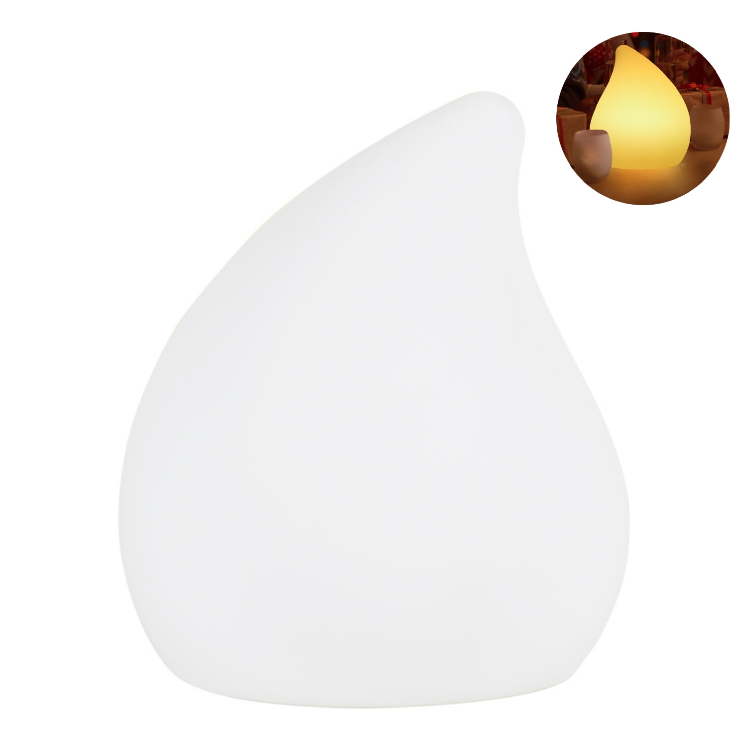 16 Colors Remote Rechargeable LED Teardrop Night Light 2