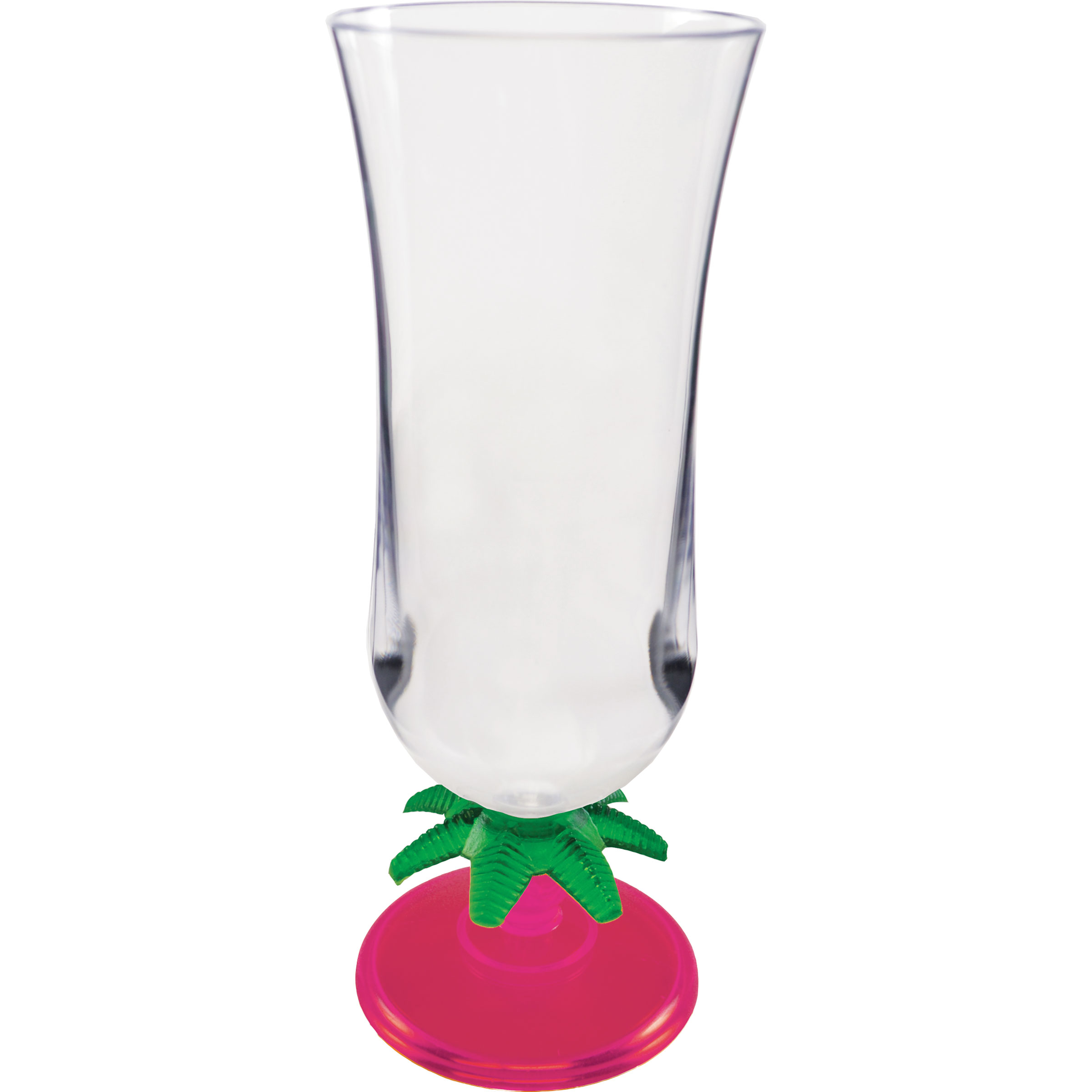 15oz Palm Tree Stem Plastic Hurricane Glass 10