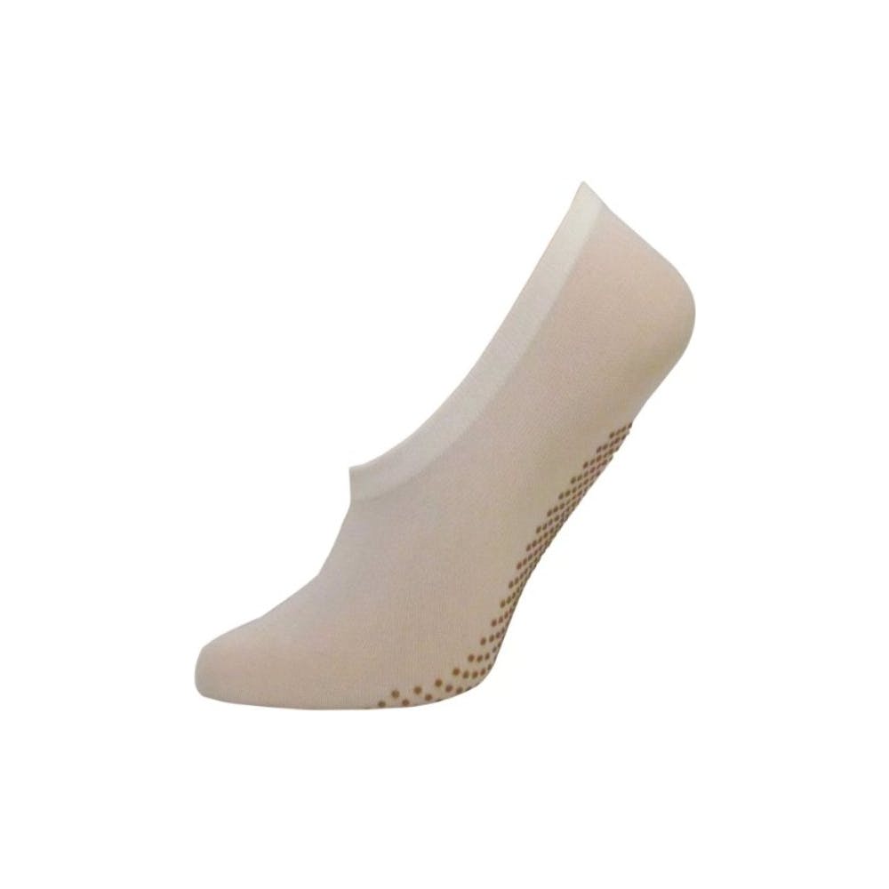Women's No-Show Socks - Non-Slip White Size 9-11 2
