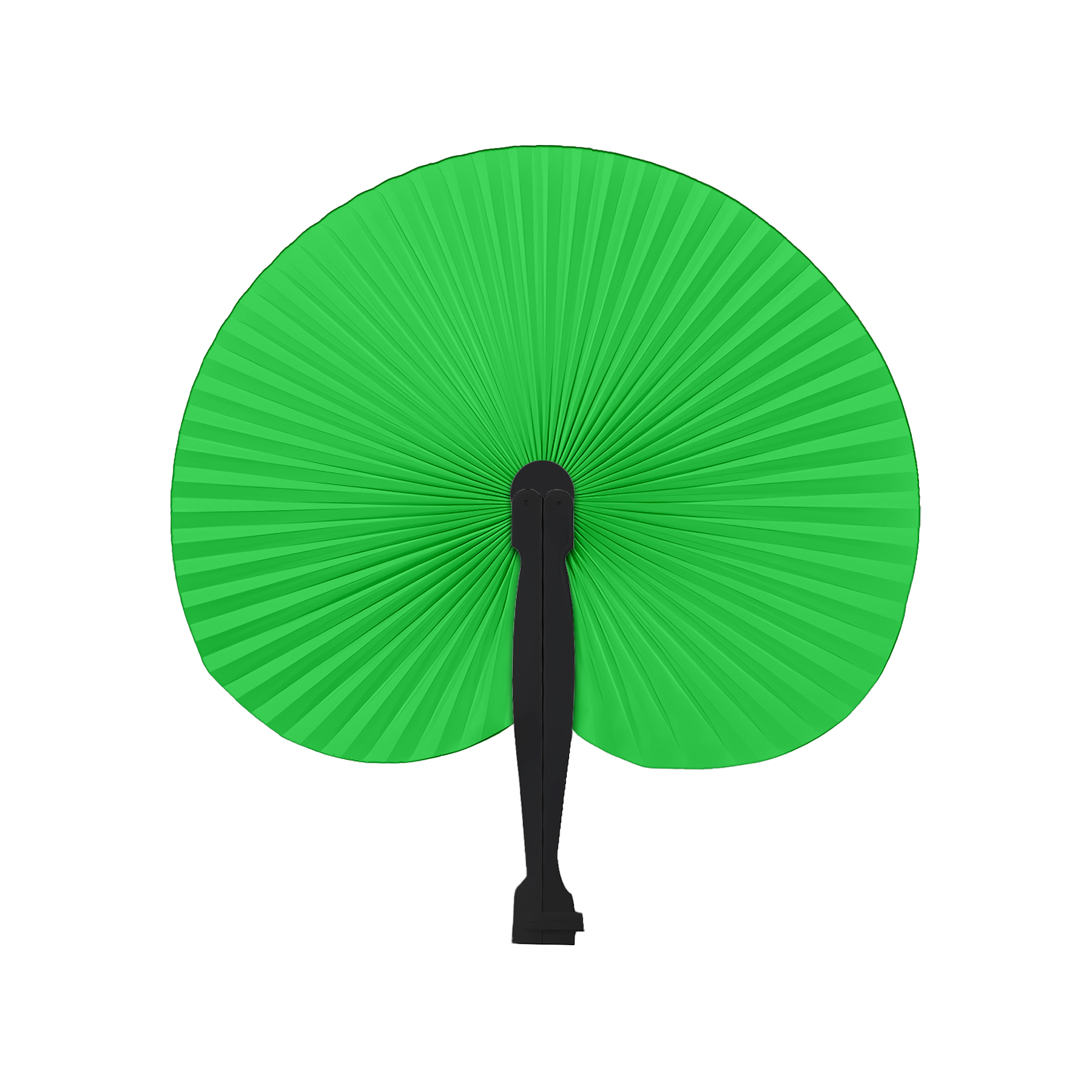 Custom Disposable Full Color Round Folding Hand Paper Fan With Plastic Handle 10