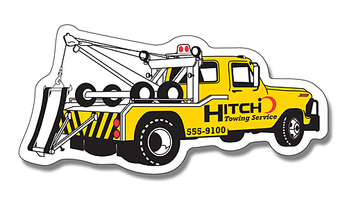 Magnet - Tow Truck Shape (4.75x2.25) - 30 Mil. 2
