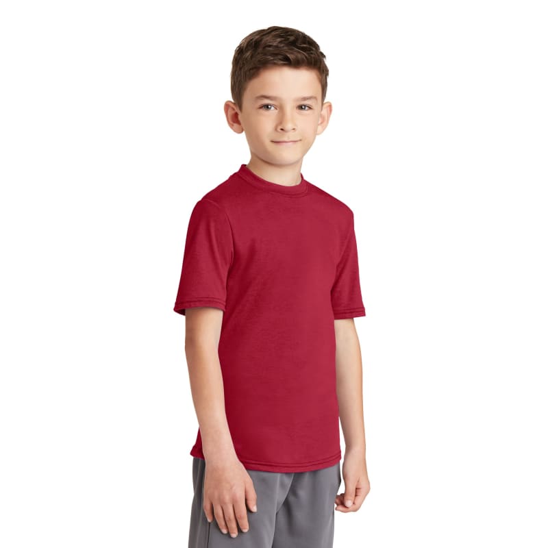 Port & Company Youth Performance Blend Tee. 15