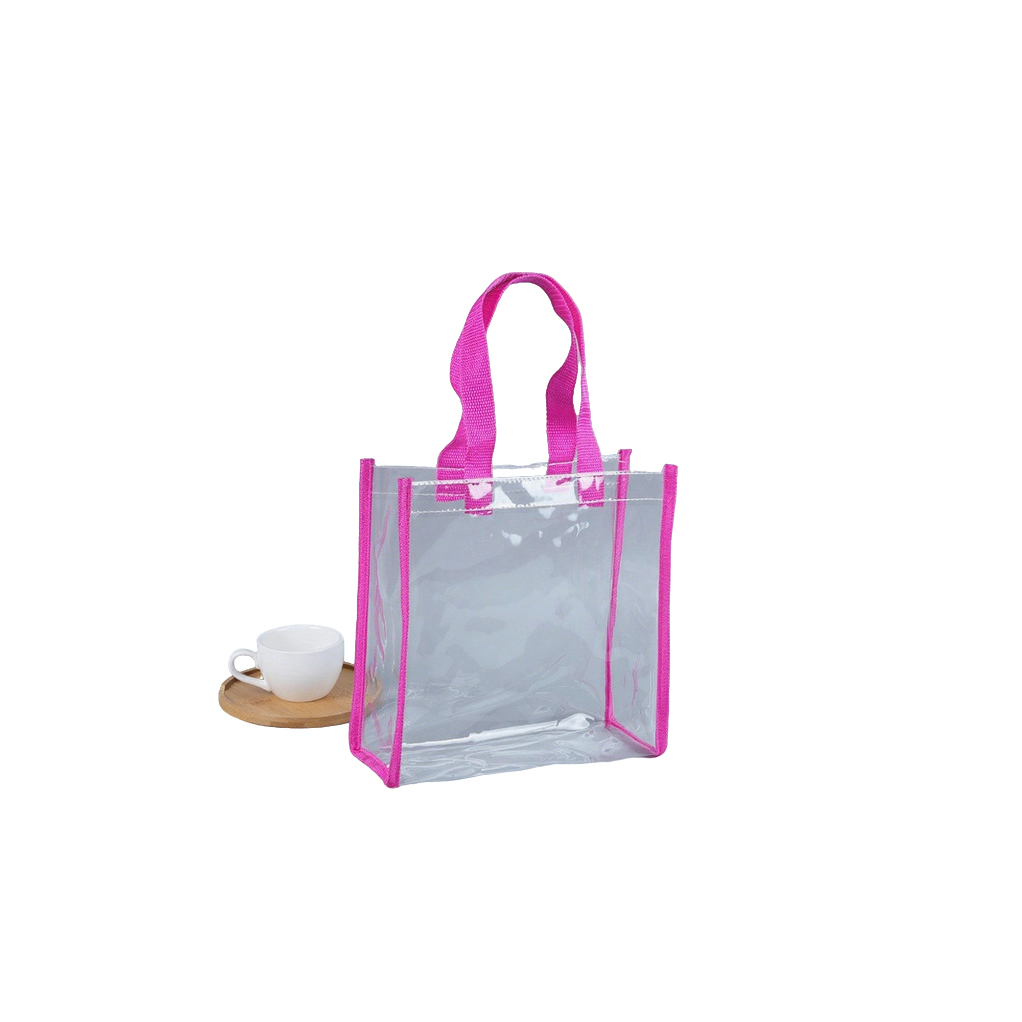 Transparent Polyvinyl Chloride Stadium Tote 11.9" x 11.9" x 6" 6