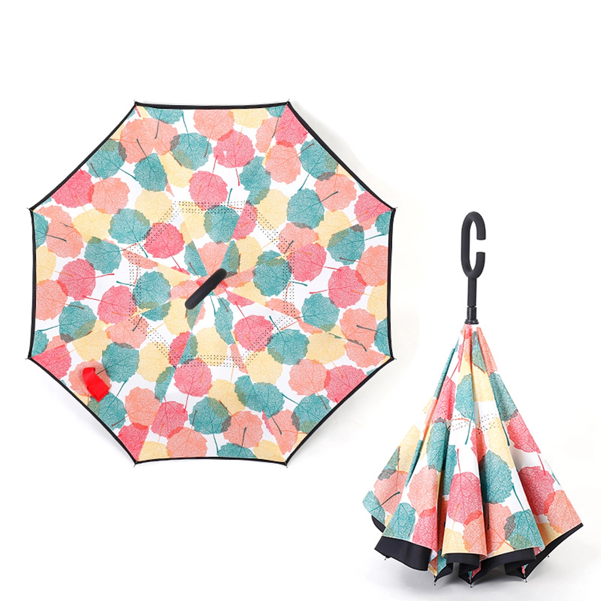 48" Arc Reverse Umbrella with C-Shaped Handle 3